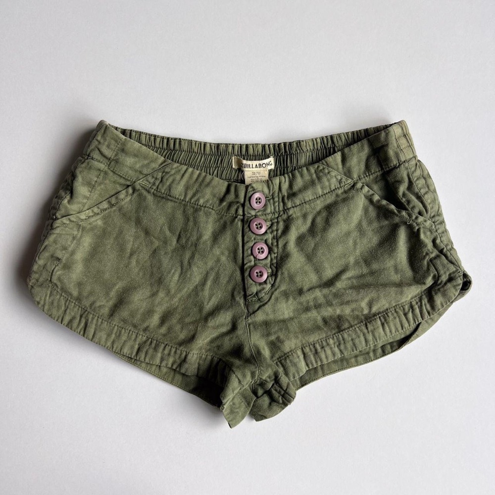 Billabong Y2K Olive Micro Mini Shorts